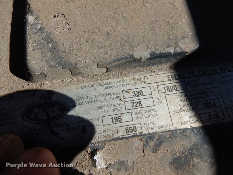 image for item IA9413 2007 Mack CXN612  dump truck