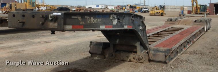 image for item IK9800 2001 Talbert T4DW50SAHRG1-11 lowboy equipment trailer