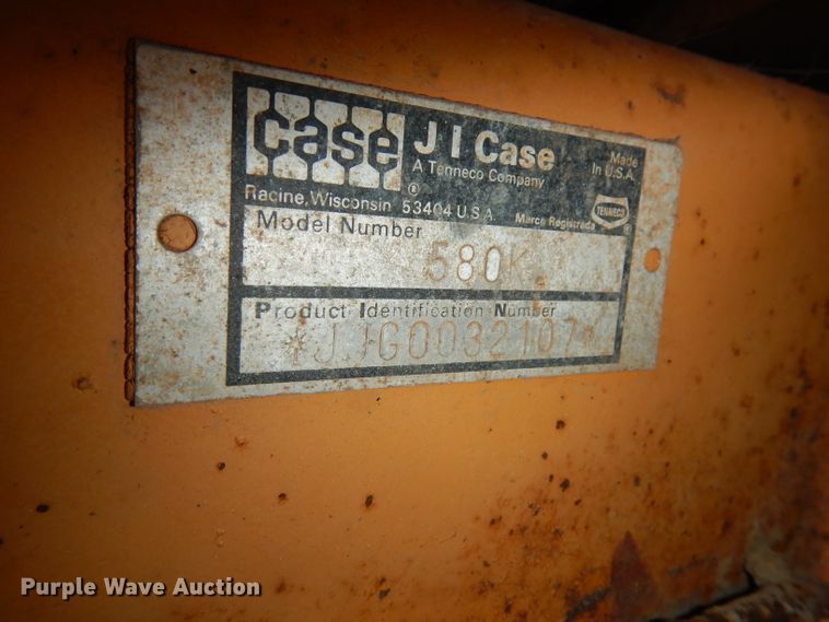 image for item DJ2860 1991 Case 580K Construction King  backhoe