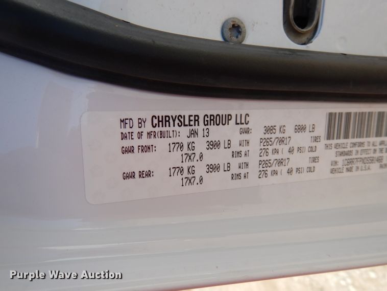 image for item DJ2884 2013 Dodge Ram 1500  Crew Cab pickup truck