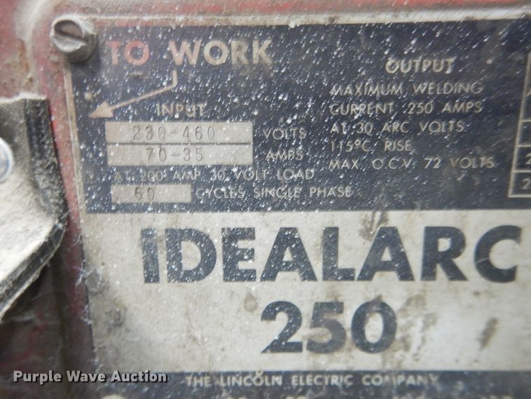 image for item DJ4991 Lincoln Idealarc 250  AC welder