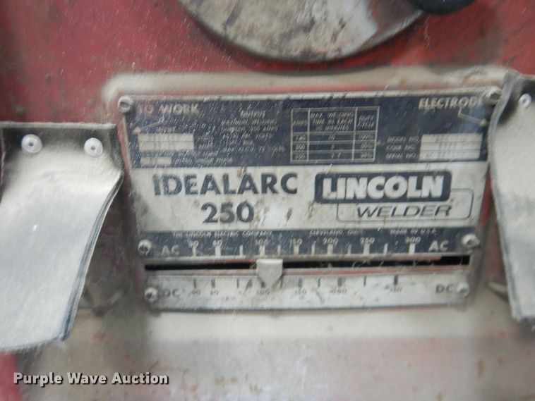 image for item DJ4991 Lincoln Idealarc 250  AC welder