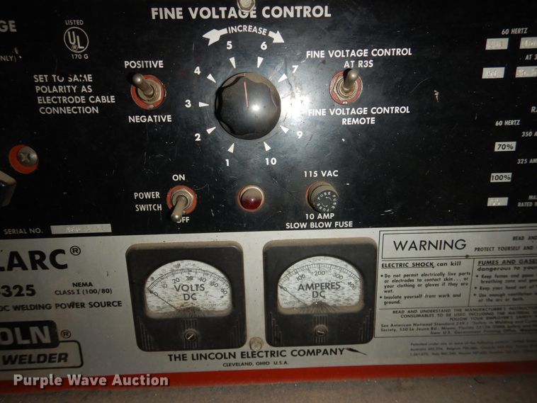 image for item DJ4993 Lincoln R3S-325  arc welder