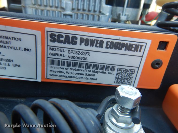 image for item DJ4998 Scag SPZ52-22FX  ZTR lawn mower