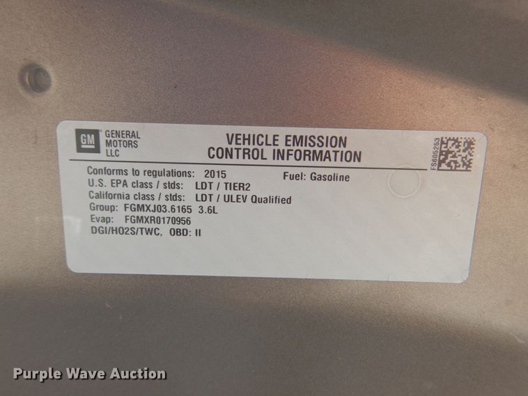 image for item DJ8710 2015 Cadillac SRX  SUV