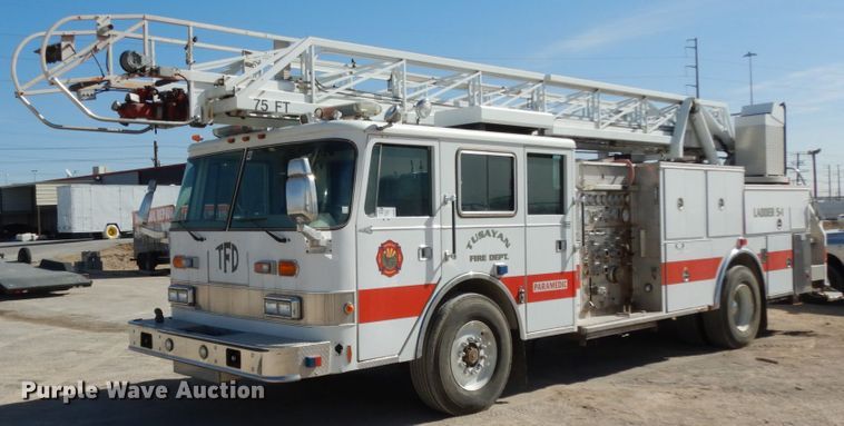 image for item DM2825 1985 Pierce  ladder fire truck