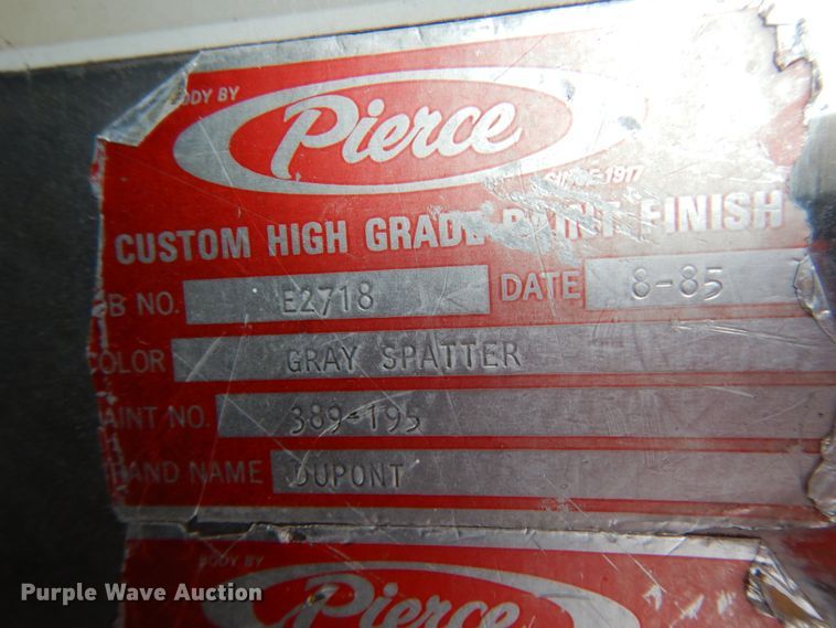 image for item DM2825 1985 Pierce  ladder fire truck