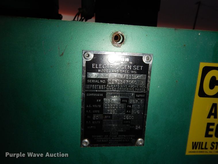 image for item DM2840 Onan 230.0 DFM-4R/11166E  generator
