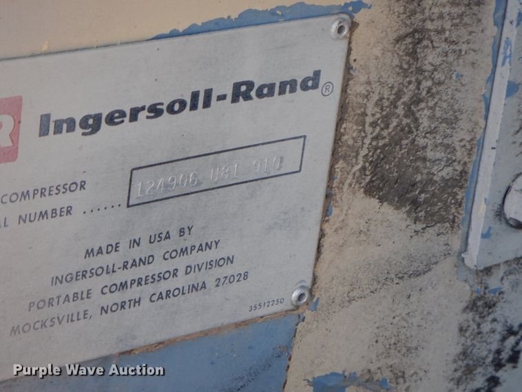 image for item GG9471 Ingersoll Rand 100  air compressor