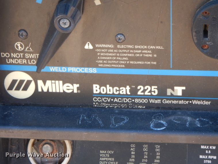 image for item GG9472 Miller Bobcat 225 welder