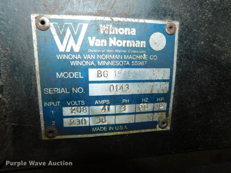 image for item GQ9955 Winona Van Norman BG 1515  exhaust manifold sander