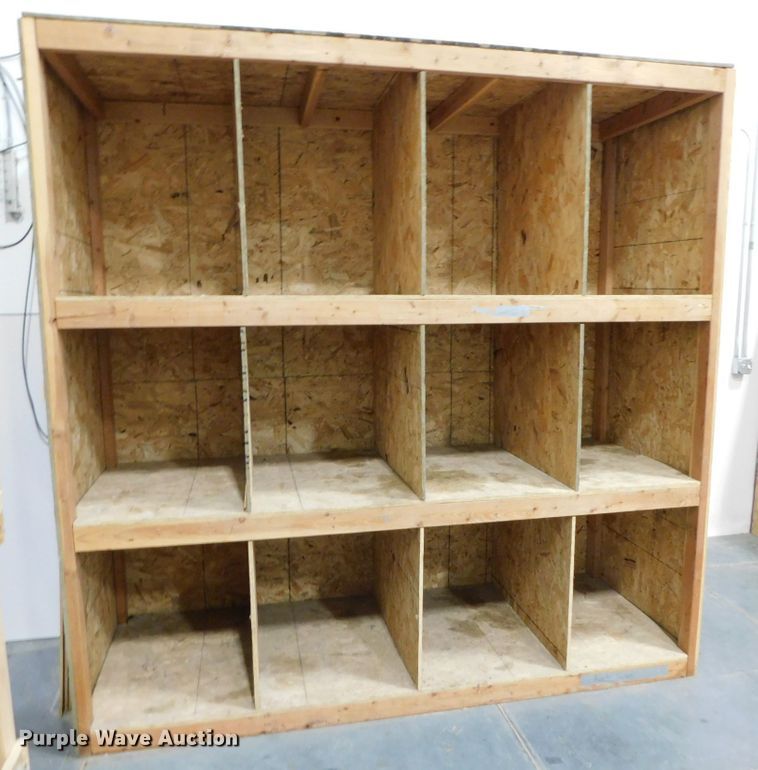 image for item GQ9963 (7) shop built wood storage bins