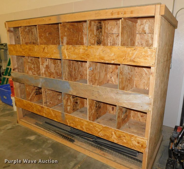 image for item GQ9963 (7) shop built wood storage bins