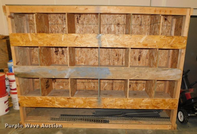 image for item GQ9963 (7) shop built wood storage bins