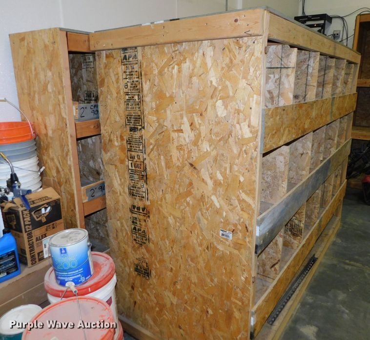 image for item GQ9963 (7) shop built wood storage bins