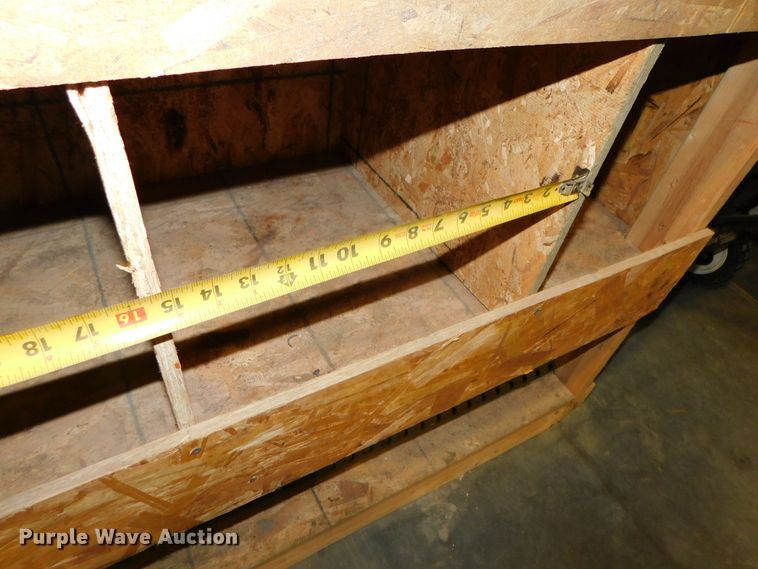 image for item GQ9963 (7) shop built wood storage bins