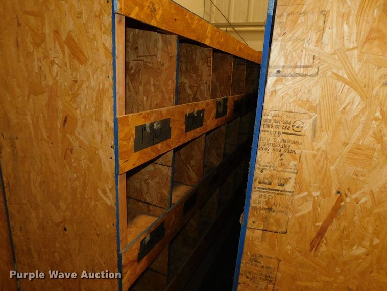 image for item GQ9963 (7) shop built wood storage bins