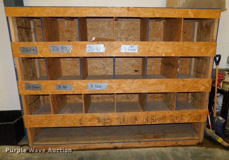 image for item GQ9963 (7) shop built wood storage bins