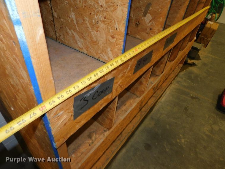 image for item GQ9963 (7) shop built wood storage bins