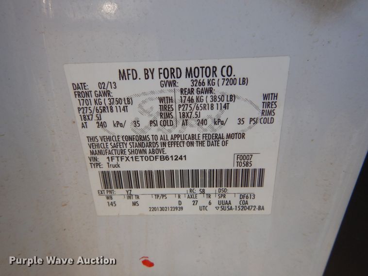 image for item GT9648 2013 Ford F150 XLT  SuperCab pickup truck