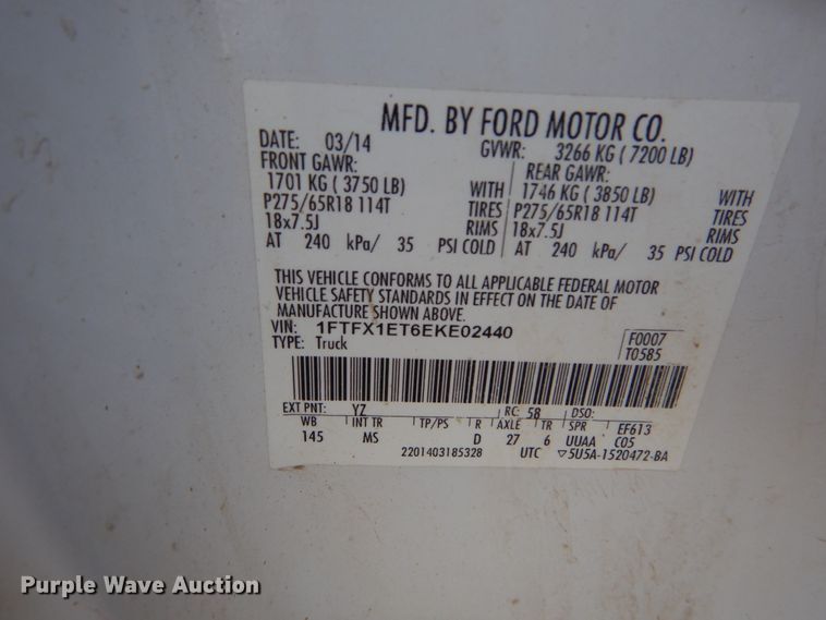 image for item GT9650 2014 Ford F150 XLT  SuperCab pickup truck