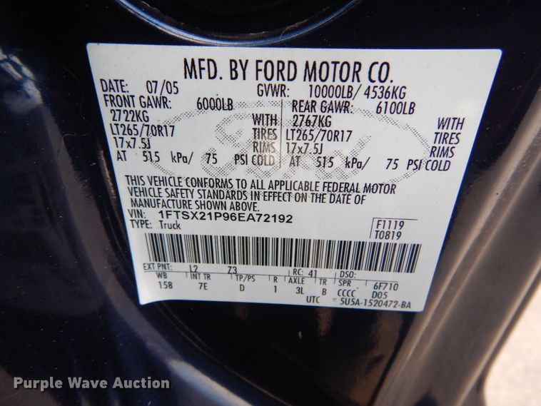 image for item GT9658 2006 Ford F250 Super Duty Lariat  SuperCab pickup truck