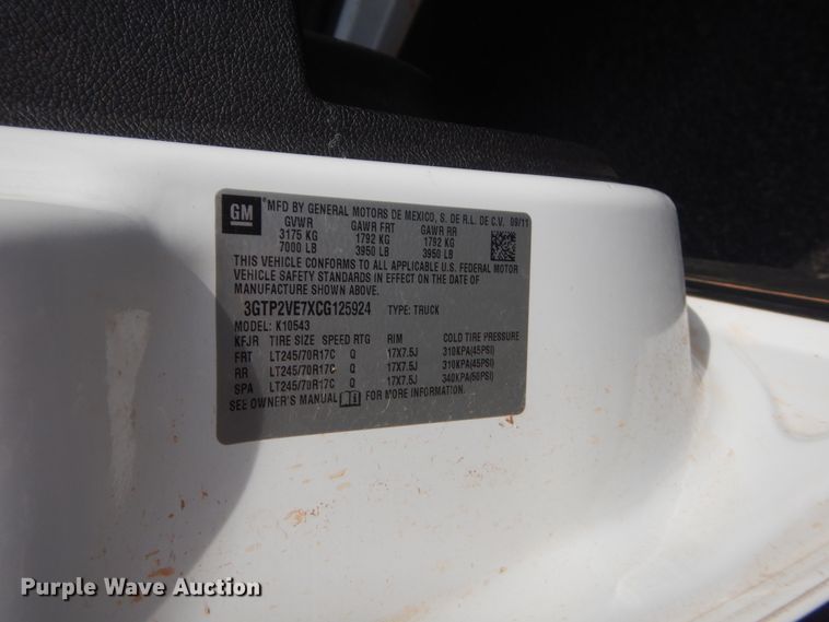 image for item HG9969 2012 GMC Sierra 1500  Crew Cab pickup truck