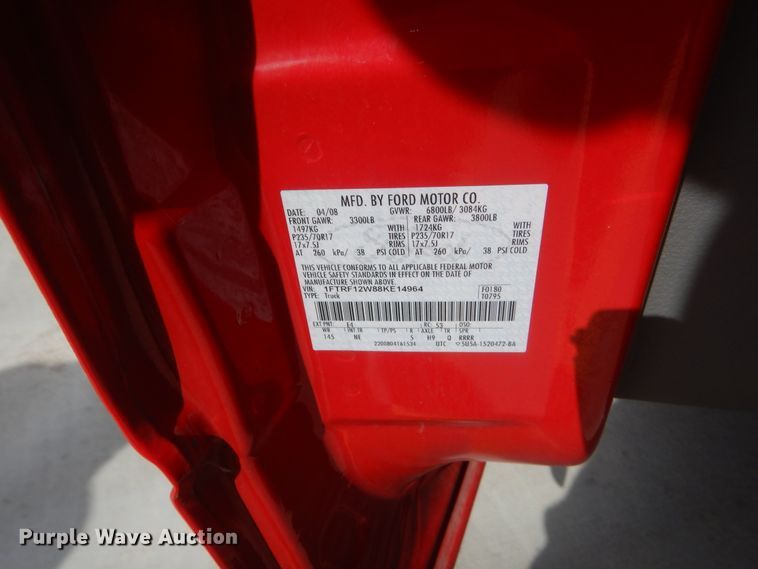 image for item HG9983 2008 Ford F150  pickup truck