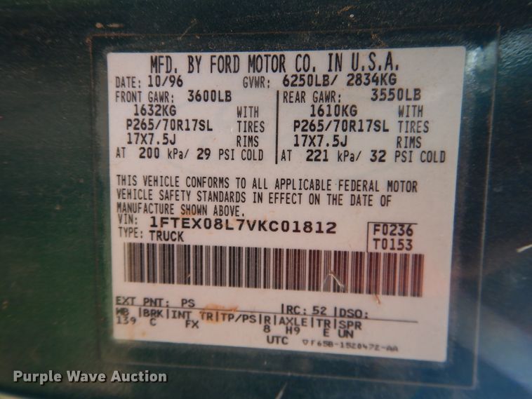 image for item HL9718 1997 Ford F150  SuperCab pickup truck