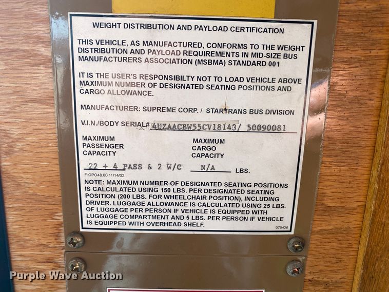 image for item HR9463 2005 Freightliner MB55  trolley