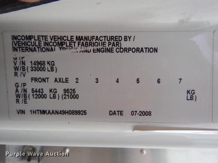 image for item HX9043 2009 International 4400  paper recycling truck