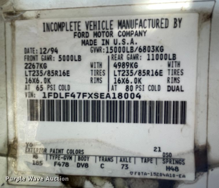 image for item HX9832 1995 Ford F450 Super Duty  rollback truck