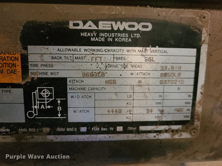 image for item IA9279 Daewoo GC25E-3  forklift