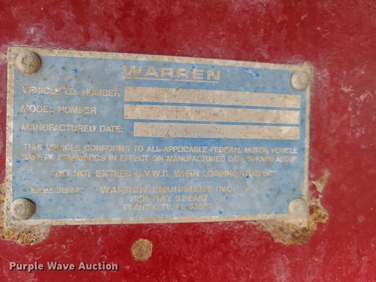 image for item IA9288 2006 Warren WRDT2430 end dump trailer