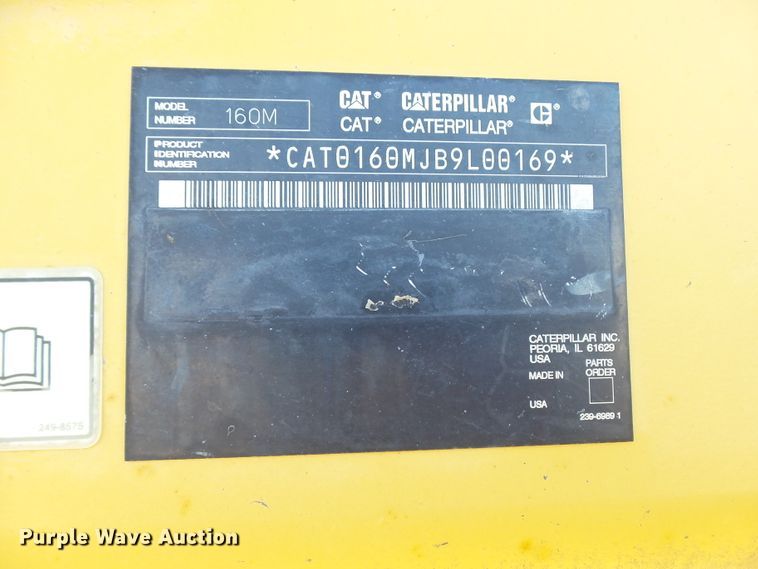 image for item DA3646 2007 Caterpillar 160M  motor grader