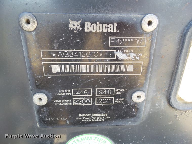 image for item DA7071 2011 Bobcat E42  mini excavator