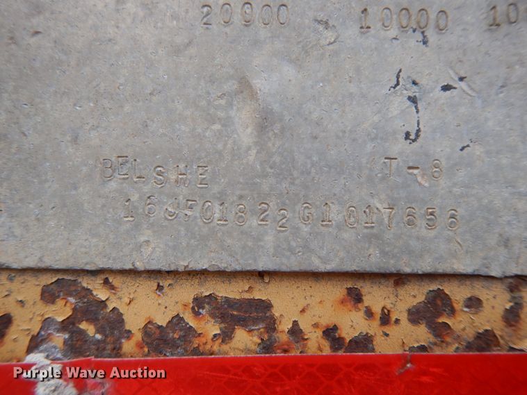 image for item DF6492 1986 Belshe T8 equipment trailer