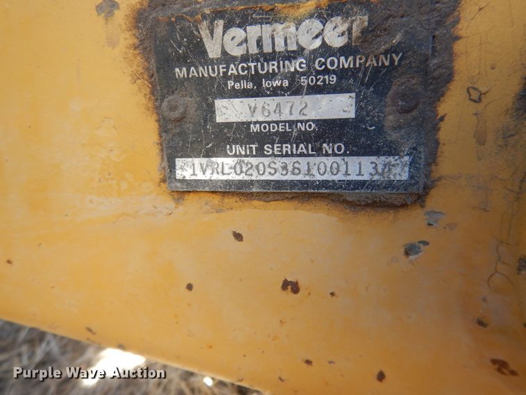 image for item DG4676 1995 Vermeer V4750  trencher