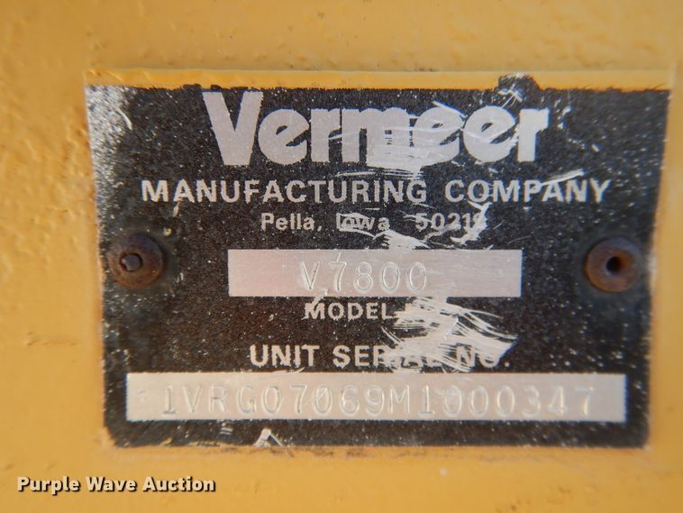 image for item DG4676 1995 Vermeer V4750  trencher