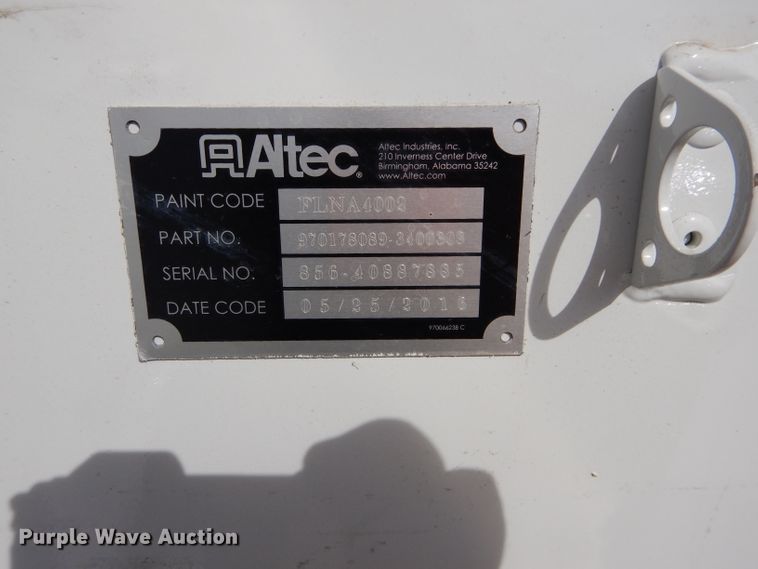 image for item DI8495 2016 Altec utility bed with frame