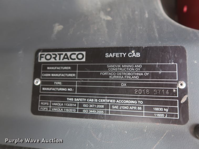 image for item DJ2386 2018 Sandvik Ranger DX800  rock pilot drill