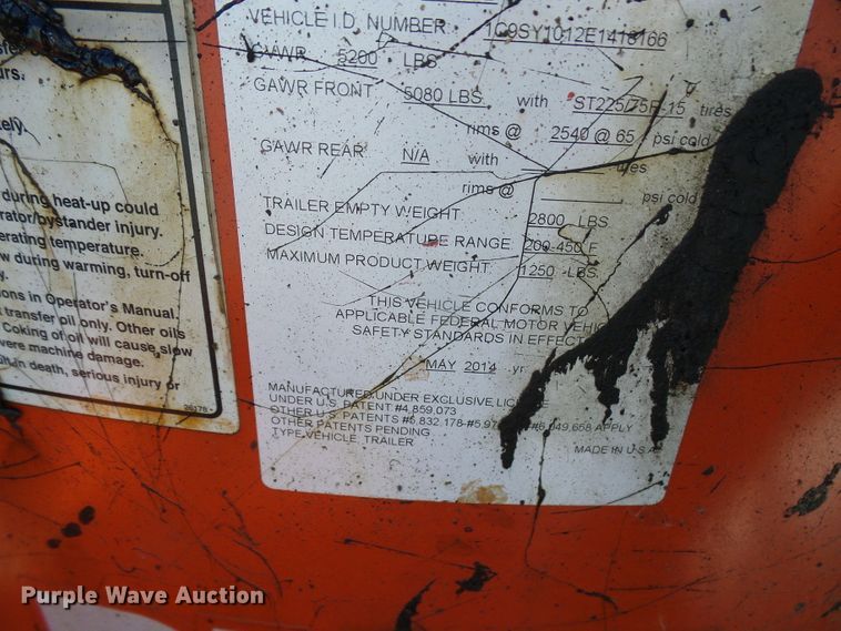 image for item DL0816 2014 Crafco SS125D  melter applicator