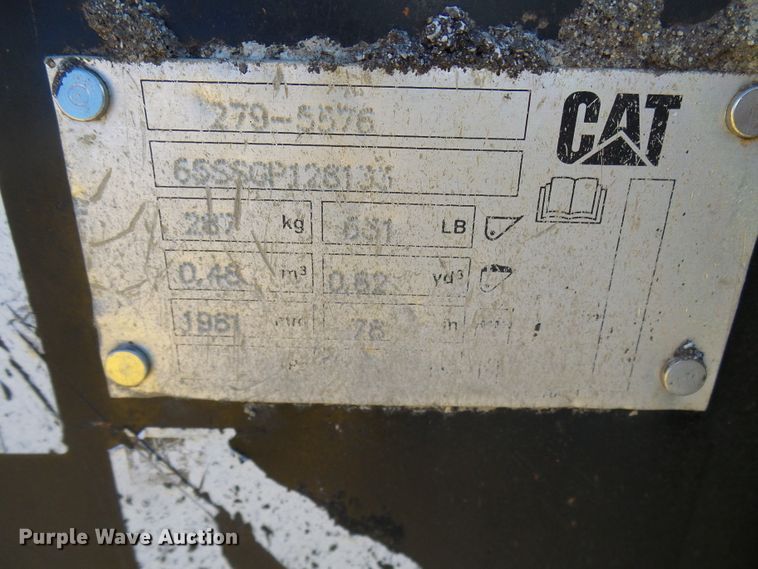 image for item DL0821 Caterpillar 78"W skid steer bucket