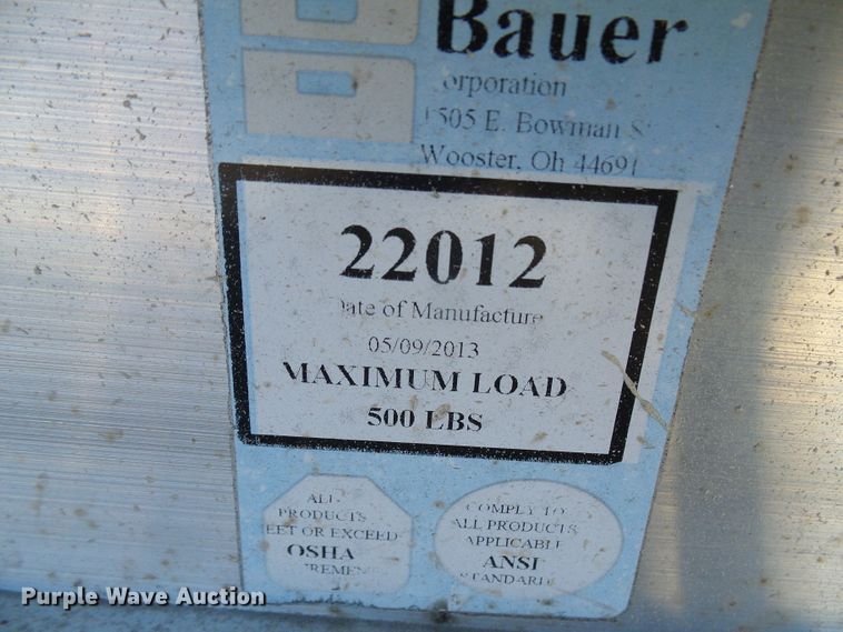 image for item DL0829 (22) Bauer 22012 aluminum planks