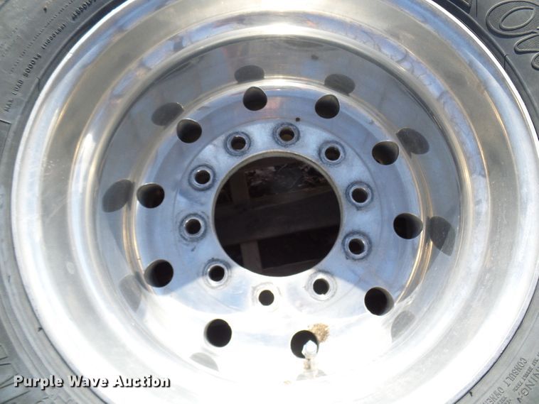 image for item DL0892 (4) Michelin 455/55R22.5 super single tires and wheels