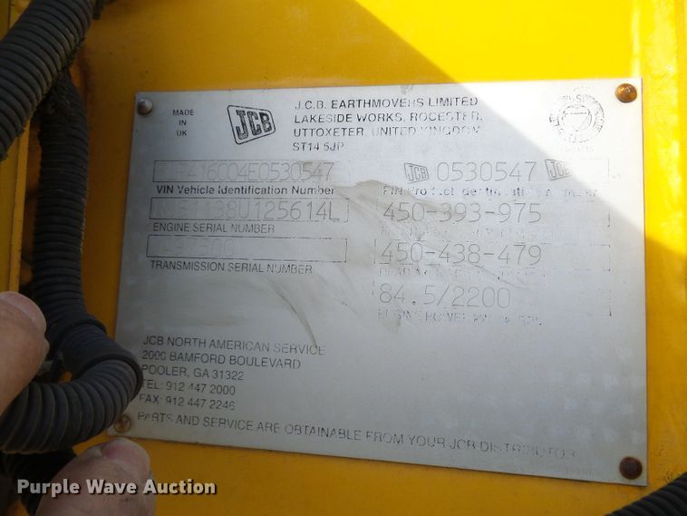 image for item DL0897 2004 JCB 416HT  wheel loader