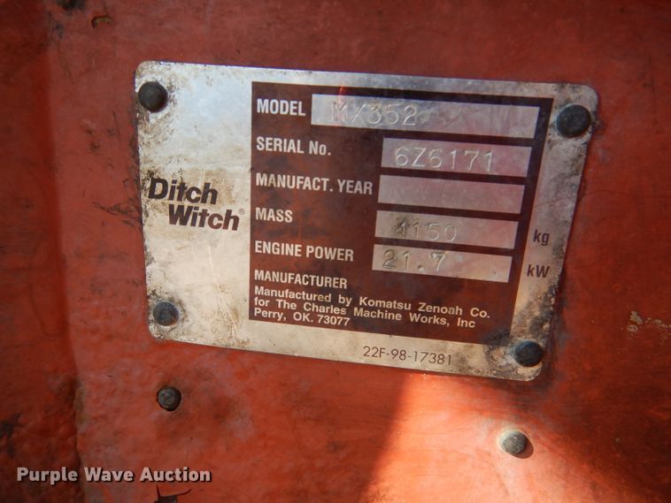 image for item DL4754 2005 Ditch Witch MX352  mini excavator