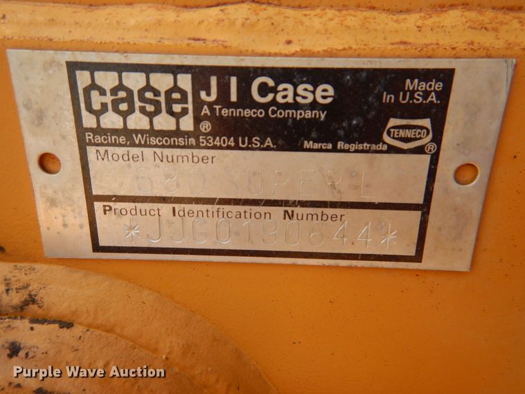 image for item DL4761 1995 Case 580 Super L  backhoe