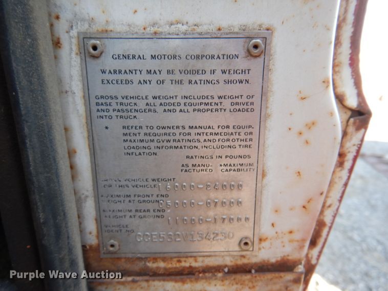 image for item DL4764 1972 Chevrolet C50  crane truck