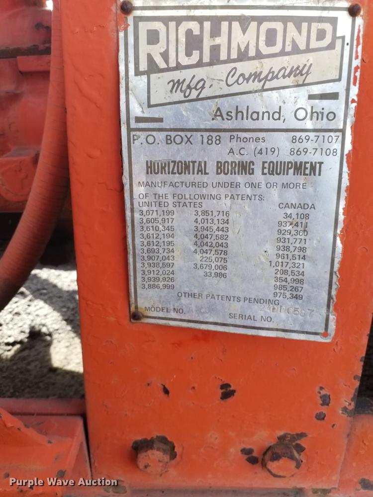 image for item DL4786 Richmond horizontal boring unit